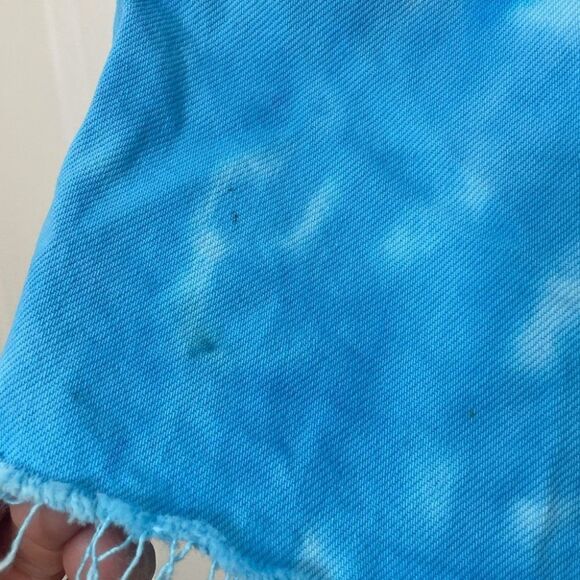 Hudson Lori High Rise Shorts Blue and Purple Tie Dye Denim Cutoffs Size 30 New - Picture 6 of 15